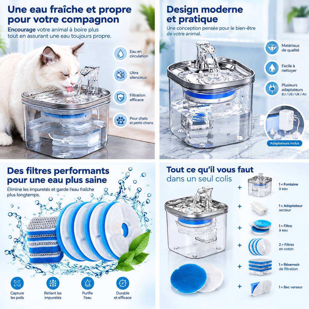Fontaine à Eau Automatique pour Chiens & Chats