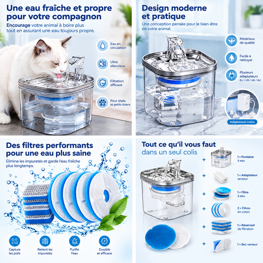 Fontaine à Eau Automatique pour Chiens & Chats
